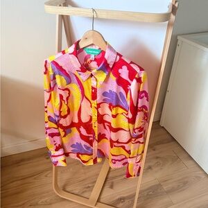 Colorful Floral Button-Up Shirt